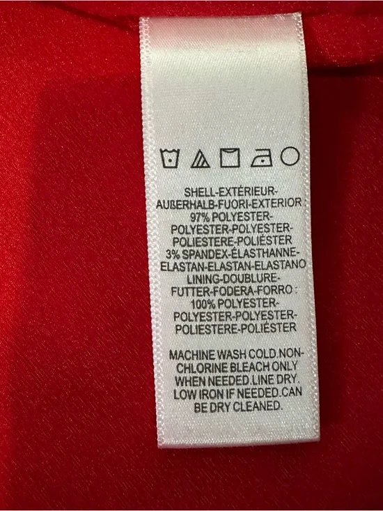 Dress the Population Iris Slit Crepe Gown Floor Length Red Size Medium - Picture 13 of 15